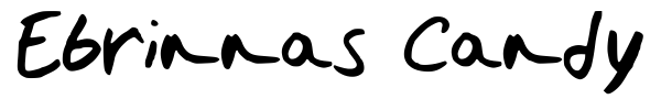 Ebrinnas Candy font preview